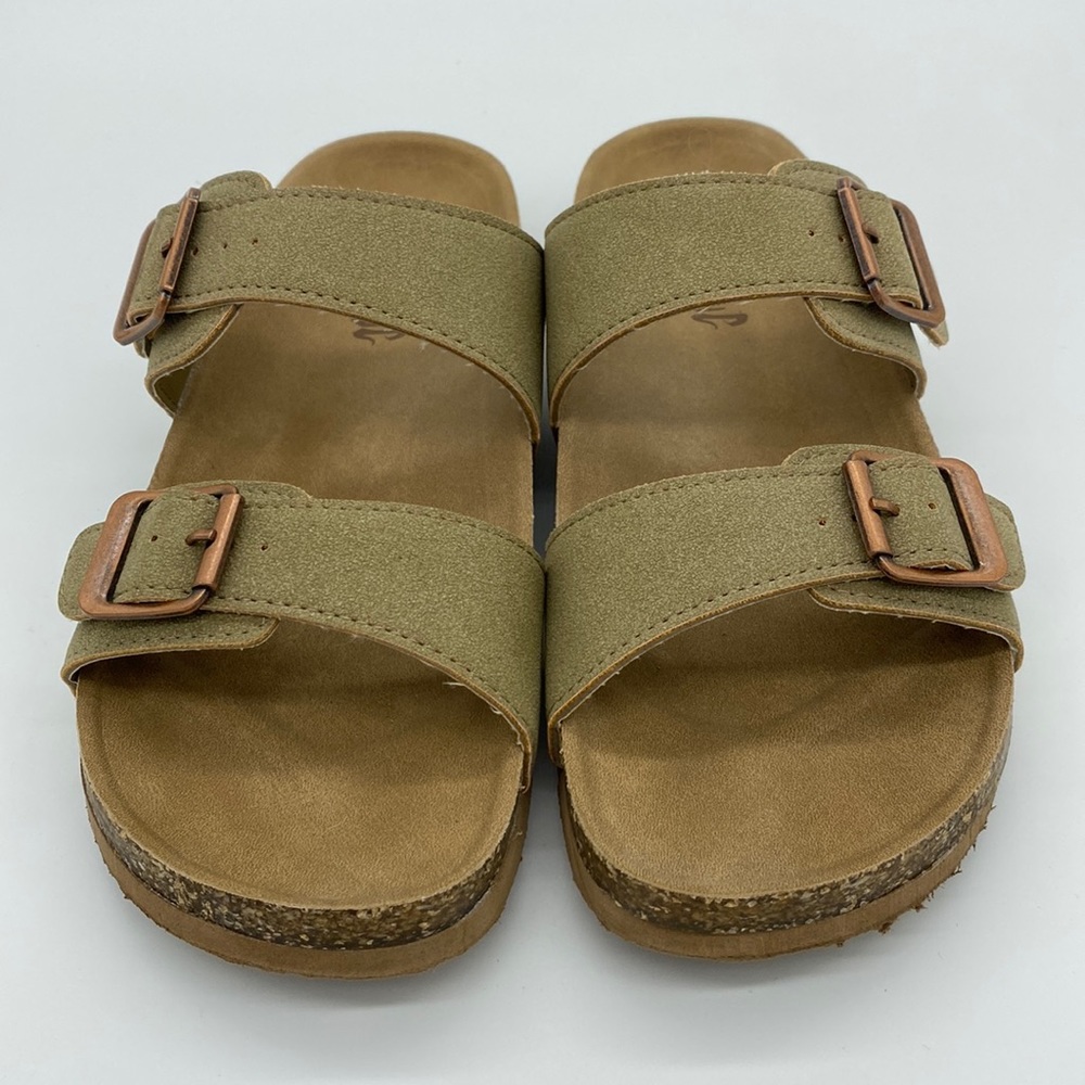 Women's Mad Love Keava Taupe Footbed Sandals Excellent Condition Size 7